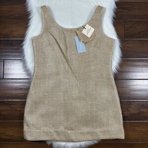 Antonio Melani X The Style Bungalow Size 14 Raffia Manana Scoop Neck‎ Dress